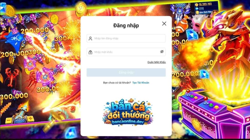 Hướng dẫn đăng nhập chơi game bắn cá đổi thưởng