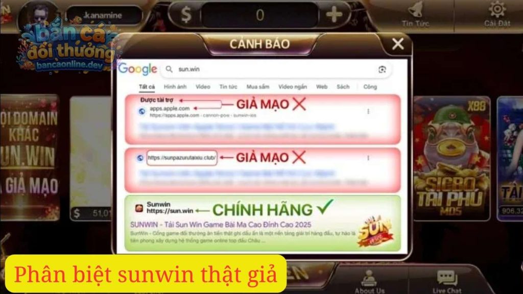 Dấu hiệu giúp hội viên nhận biết sunwin giả