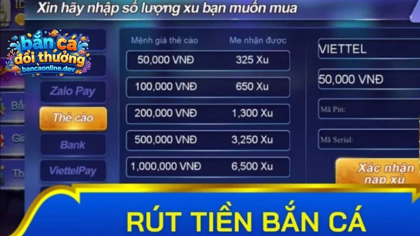 Hướng dẫn cách rút tiền tại sảnh game bắn cá trưc tuyến Hướng dẫn cách rút tiền tại sảnh game bắn cá trưc tuyến