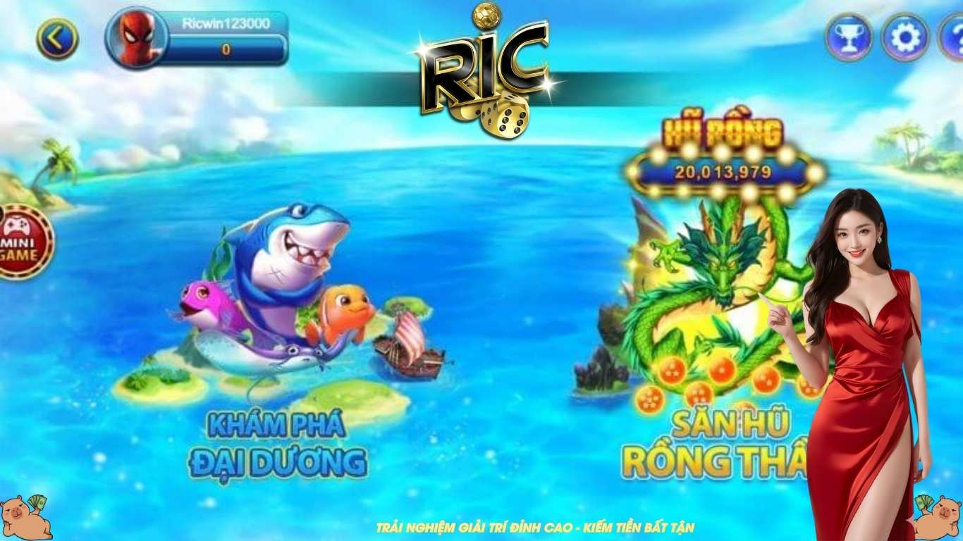 Đôi nét về game bắn cá Ricwin đổi thưởng xanh chín 1:1